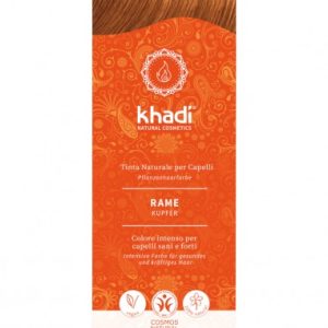 Vopsea de par naturala Henna- Cupru – 100 g – Khadi