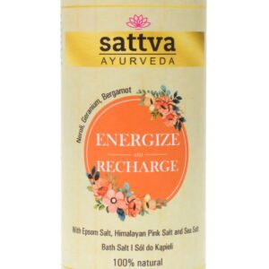 Sare de baie cu sare epsom, sare de mare, sare de Himalaya Energize & Recharge, 300gr – Sattva